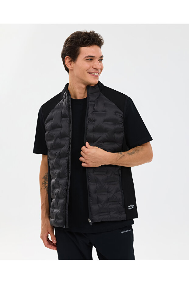 Skechers M Quilted Vest Erkek Siyah S241154-3817
