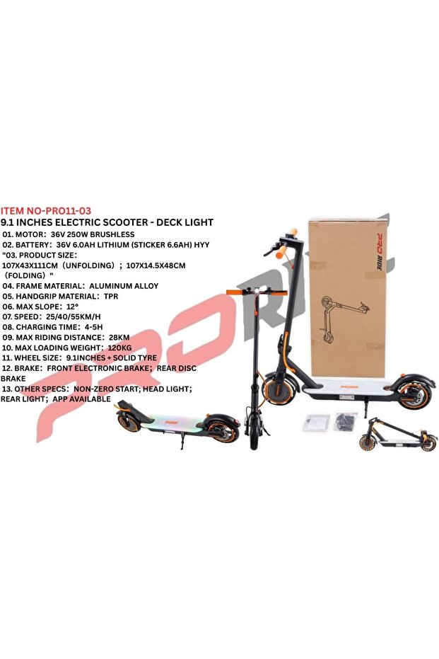 E-Scooter 36V Black PR011-10B