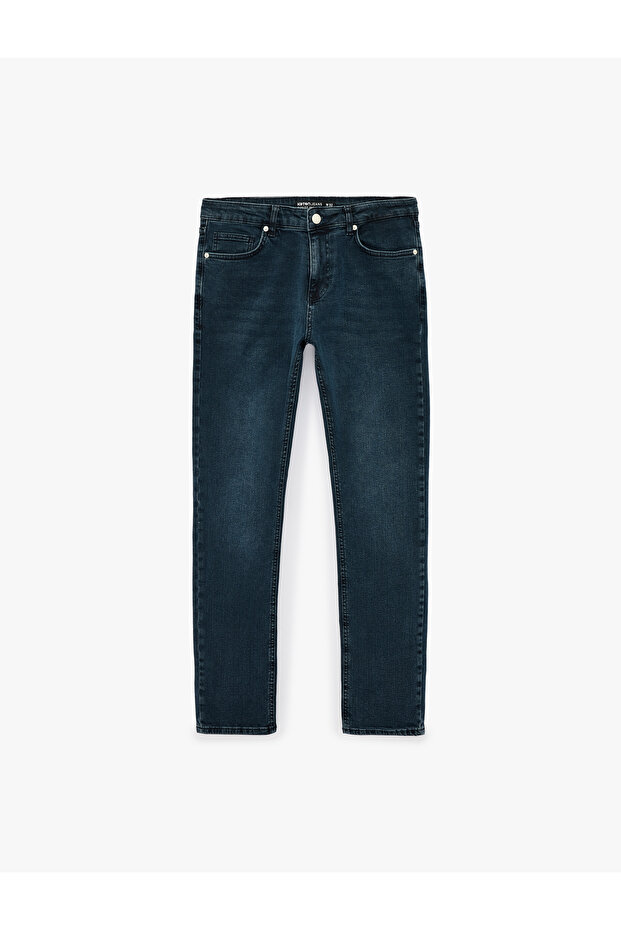 Cotton Regular Waist Pocket Slim Fit Jean Trousers - Brad Jean