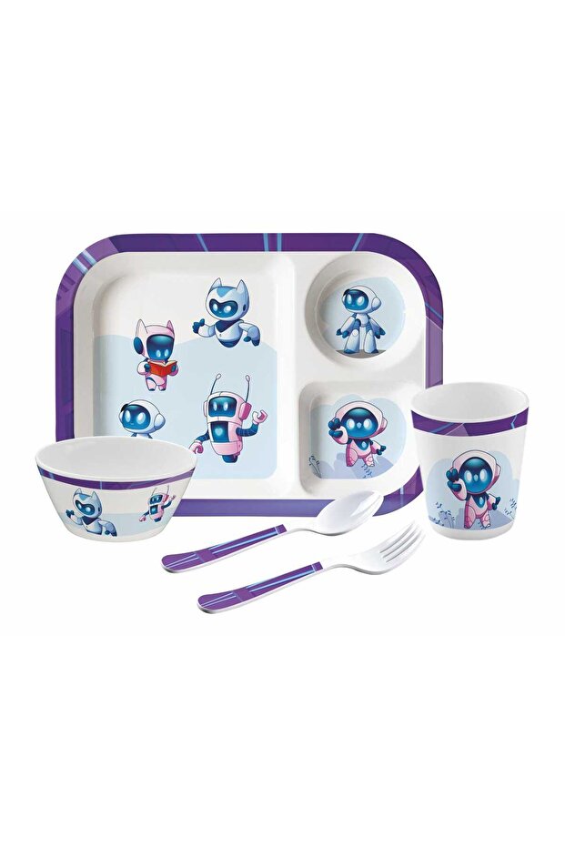 Melamine Kids Tableware Set, 5 pcs - 2