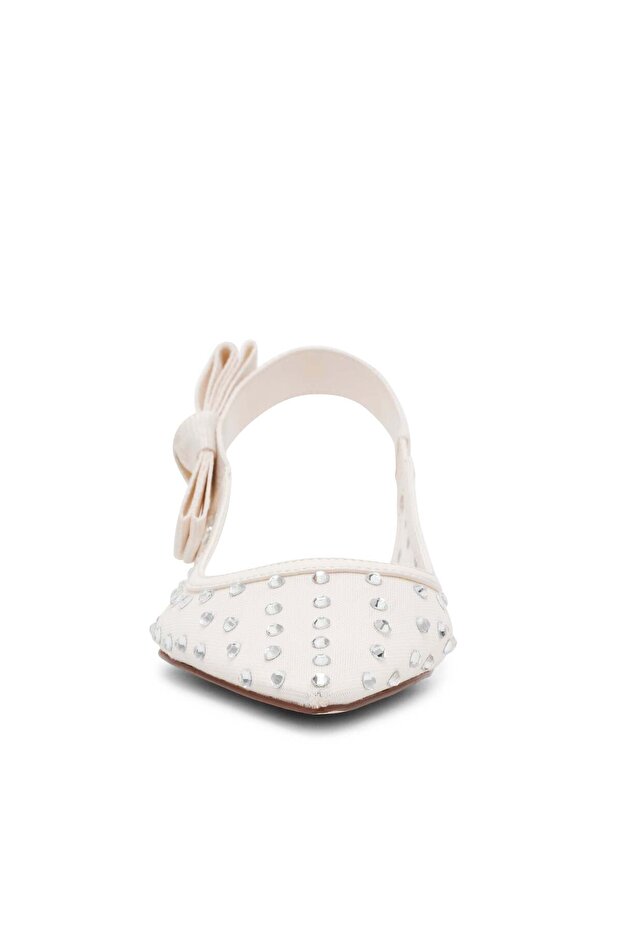 Olyvia-r Solid Ivory Flats - 4