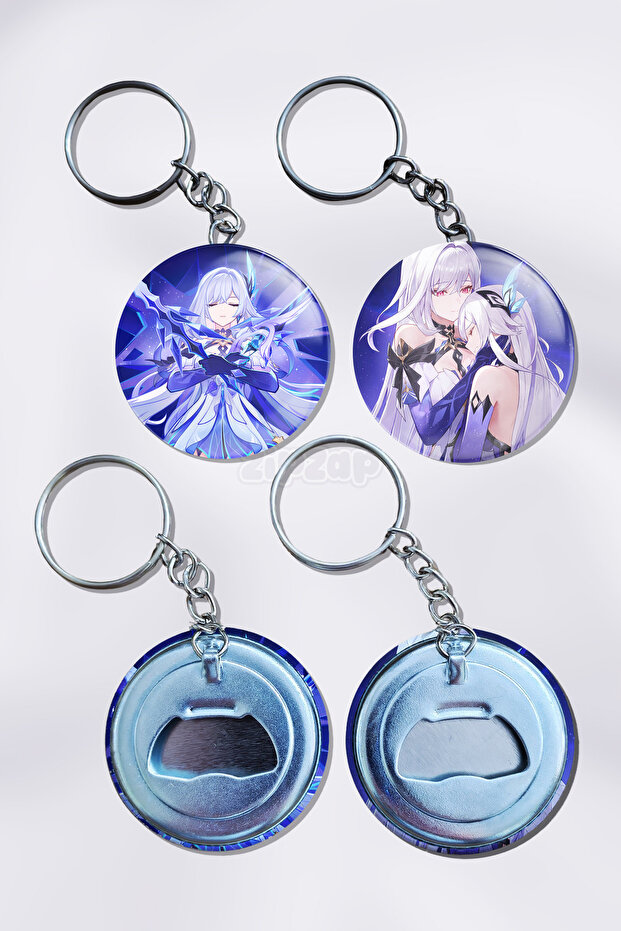 Skirk Genshin Impact Bag Ornament Keychain Charm (2 Pcs)