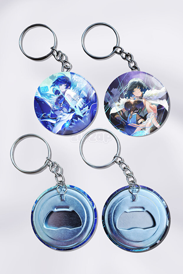 Yelan Genshin Impact Bag Ornament Keychain Charm (2 Pcs)