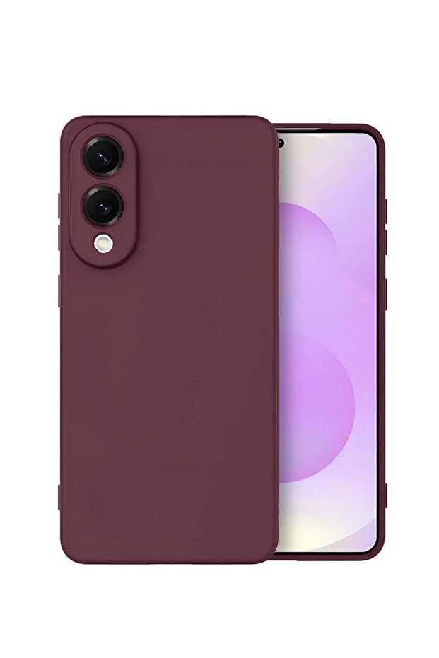 Samsung Galaxy S25 Edge 5G 2025 Premium Soft Liquid Silicone Case Cover – Maroon, Shockproof Protect