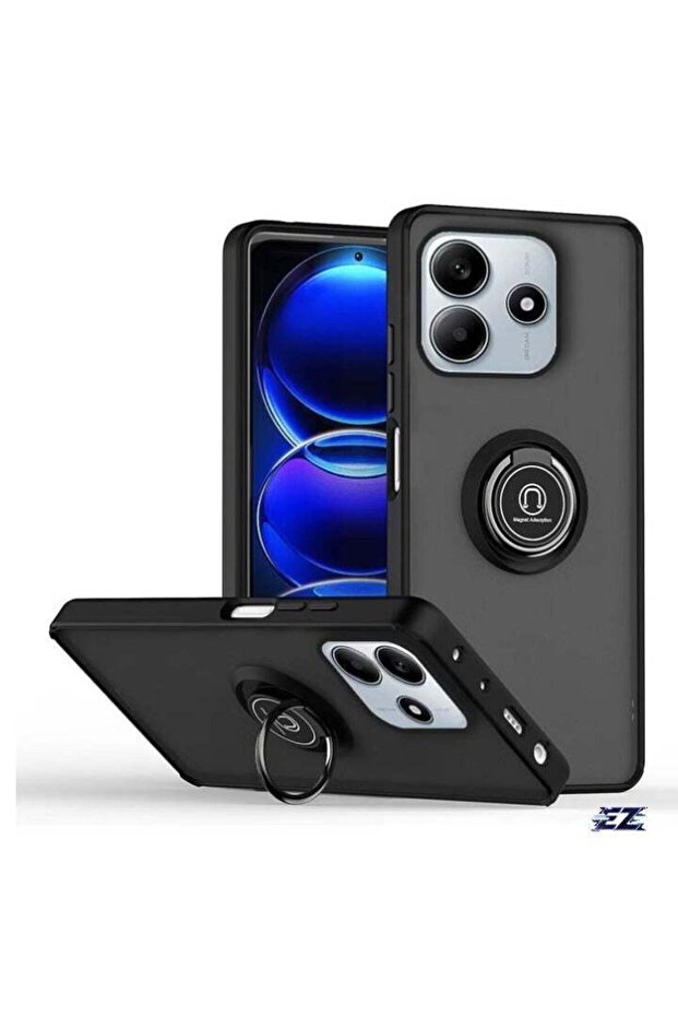 Xiaomi Redmi Note 14 5G Case Cover – Magnetic Car Mount Holder, Rotational Metal Ring Grip, Kickstan