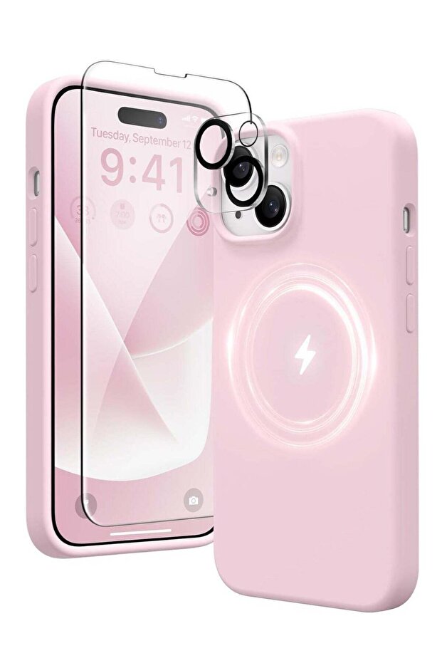 5-in-1 iPhone 15 Case – Magnetic, MagSafe-Compatible with 2x Screen Protectors & Camera Lens P
