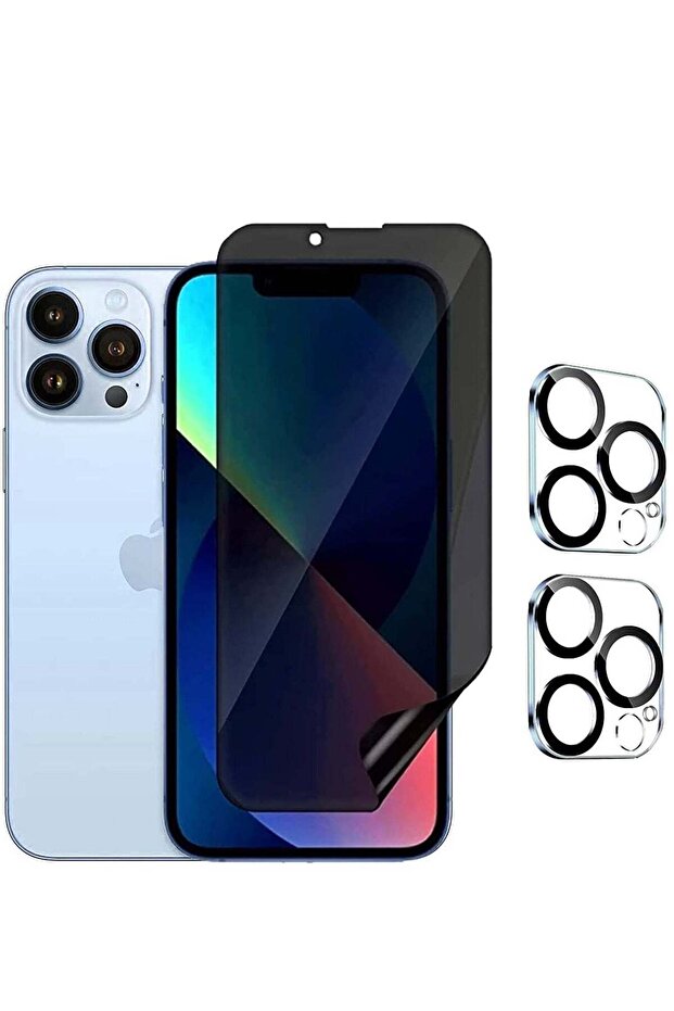 [4 Pack] Compatible with iPhone 14 Pro Privacy Screen Protector Camera Lens Protector Anti-Spy Soft