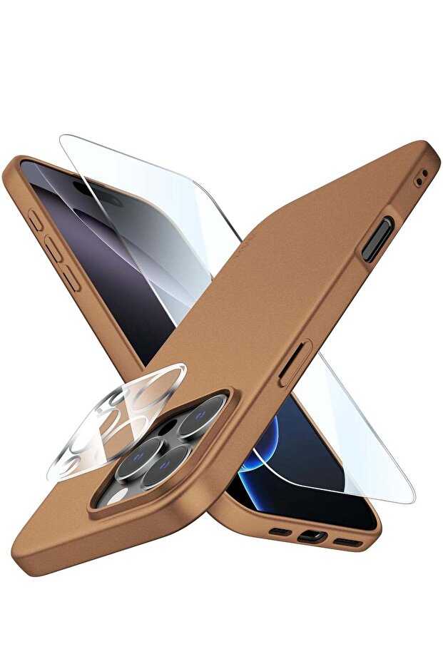 Ultra-Thin Matte Titanium iPhone 16 Pro Case – Shockproof, Anti-Scratch with Upgraded Lens & Screen