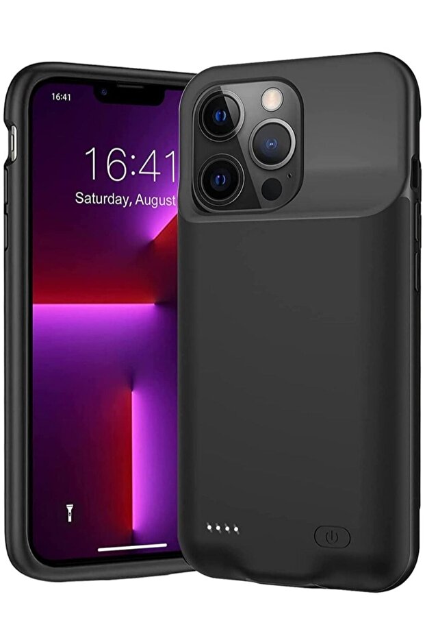 Battery Case for iPhone 13 Pro, Portable Battery Pack, Rechargeable Smart Charger Case, External Bat