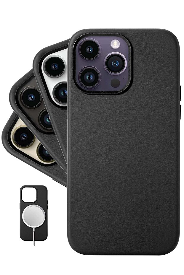 (for iPhone 14 Pro Max) - European Nappa Leather Case - Smoothen and Soften Over Time - Compatible w