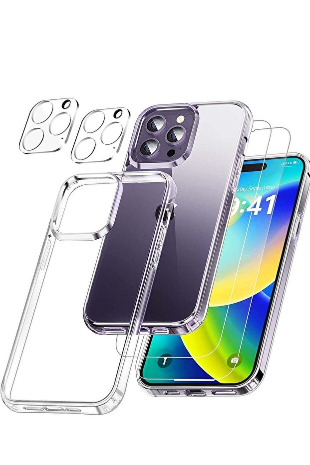 Protective Clear Case for iPhone 14 Pro Max 6.7 Inch [5 in 1] Military Grade Transparent Phone Case