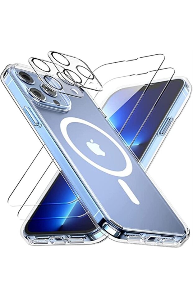 [1+2+2] Case for iPhone 14 Pro, with 2 Pcs Tempered Glass Screen Protector + 2 Pcs Camera Lens Prote