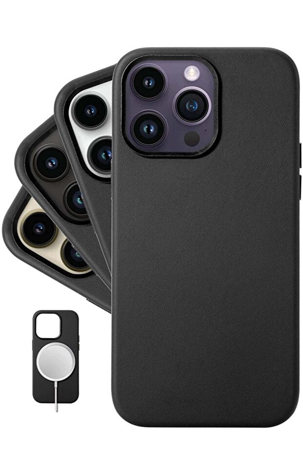 (for iPhone 14 Pro Max) - European Nappa Leather Case - Smoothen and Soften Over Time - Compatible w