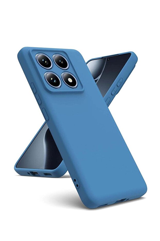 Xiaomi 14T Pro 5G Blue Case with Soft Silicone, Microfiber Inner Lining, Shockproof Protection, and