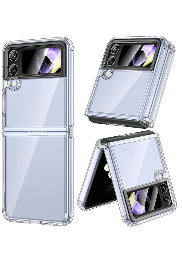 Galaxy Z Flip 4 Clear Case [Anti-Yellow] Slim Thin Premium TPU Crystal Shockproof Protective Cover C