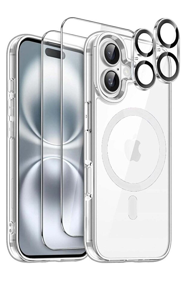 Magnetic Case Compatible with iPhone 16 – Anti-Yellowing Clear Case with MagSafe Compatibility, Incl