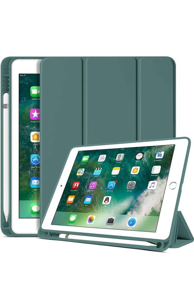 iPad 6th Generation Case, iPad 5th Generation Case with Pencil Holder, Premium Folio Folding Stand S