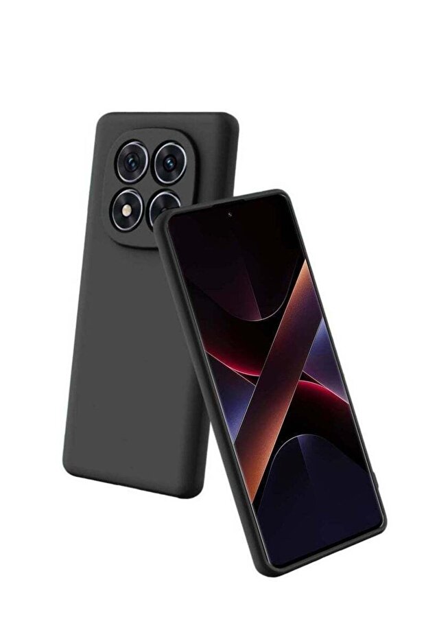 Xiaomi Poco X7 5G 2025 Premium Soft Liquid Silicone Case Cover – Black | Shockproof Slim Protective