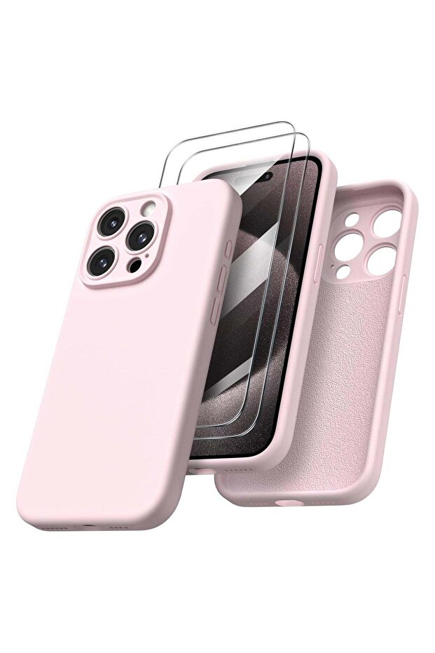 Compatible with iPhone 15 Pro Max Case Shockproof with 2pcs Screen Protectors, Waterproof Liquid Sil