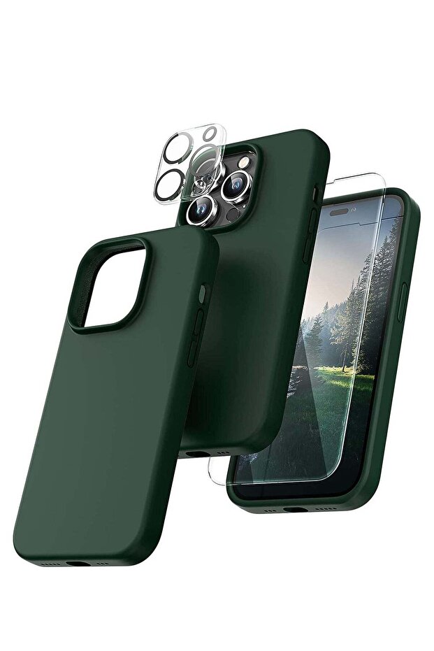 [5 in 1] for iPhone 14 pro max Case, with 2 Pack Screen Protector + 2 Pack Camera Lens Protector, Sl