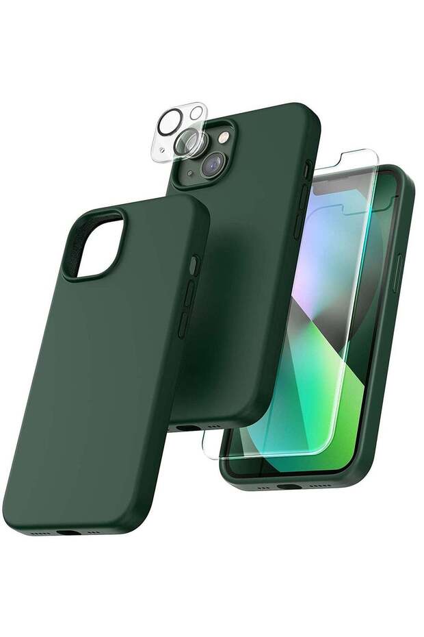 5 in 1 Designed for iPhone 14 Plus Case, with 2 Pack Screen Protector + 2 Pack Camera Lens Protector