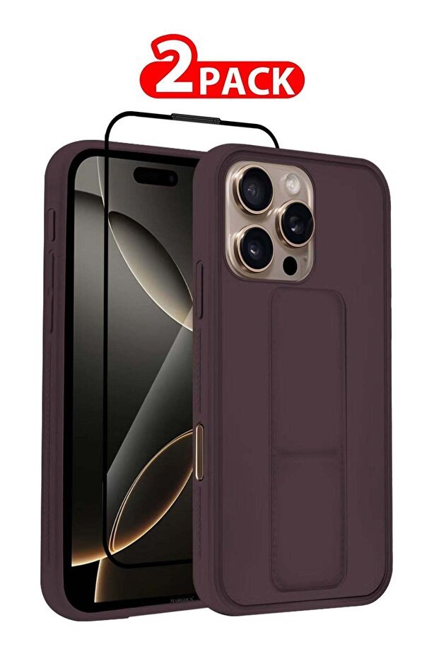 2-Pack Premium PU Leather Case & Screen Protector for iPhone 16 Pro Max – Shockproof, Anti-Scratch,