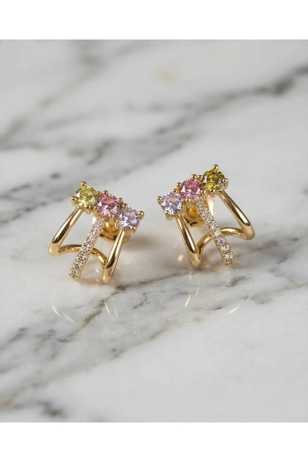 Rivana Triple Look Zircon Stone Xuping Earrings