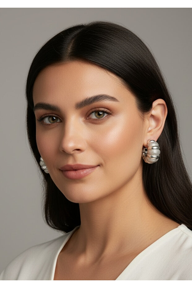 Linda- Ring Steel Earrings