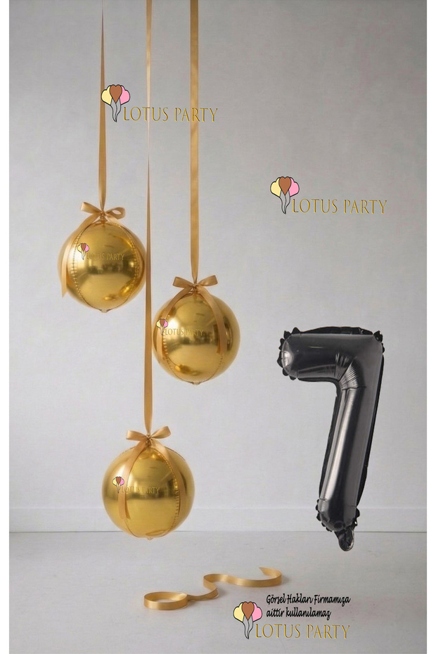 Gold Set - Gold Globe Balloon - Black Number Balloon - Globe Foil Balloon Gold Set 1 Year Old