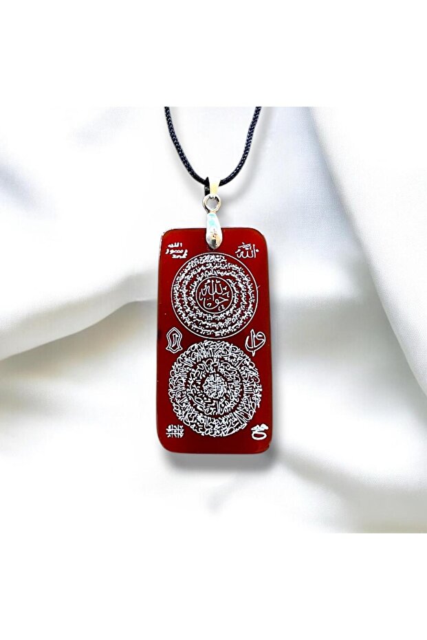 Spirit Guard Prayer Necklace with Agate Natural Stone Prayer Necklace