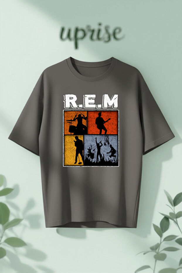 R.E.M Printed Cotton Oversize T-Shirt
