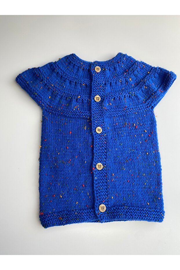 Hand-knitted baby vest