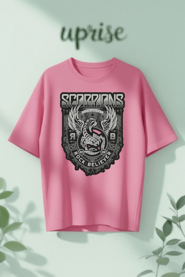 Scorpions Printed Cotton Oversize T-Shirt