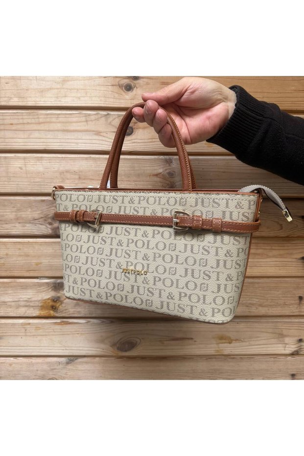 Multi-Compartment Women's Hand and Shoulder Bag with Divider Detail