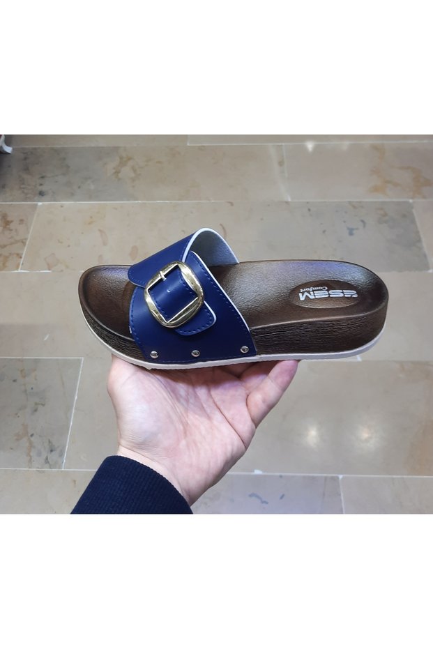 Women's Orthopedic Padded Sole Buckle House Slippers
