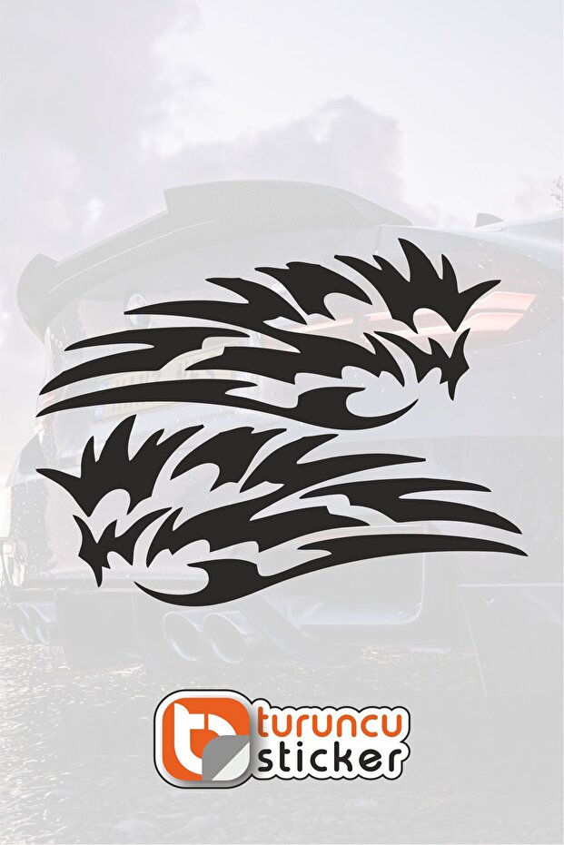 Wing Set (Right-Left) Sticker Label 17X7 cm – Vehicle – Motor – Laptop - Helmet Sticker Label