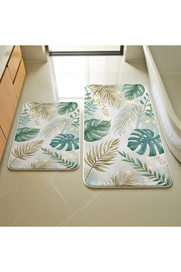 Tropical Leaves 2-Piece Mat Set M99
