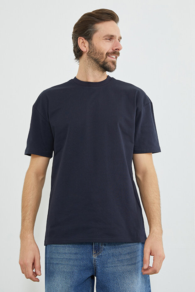 Basic Crew Neck Oversize T-Shirt - 3