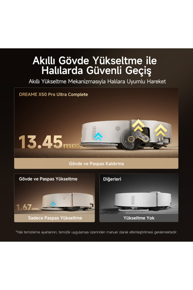 X50 Pro Ultra Complete Robot Süpürge Beyaz, 30.000Pa Emiş Gücü - 6