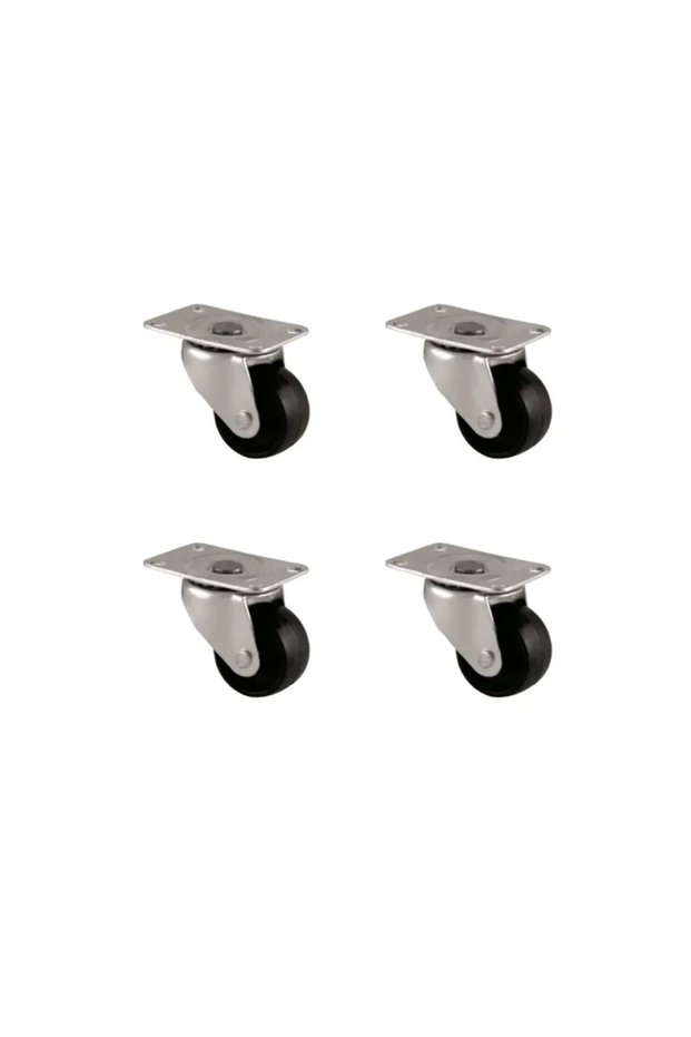 Ball Caster with Spring Loaded Ball - 28mm - Black Hks232 - 4 Pieces