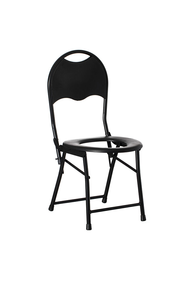 Portable Folding Toilet Chair Heavy Duty Commode Chair for Camping Elderly Travel