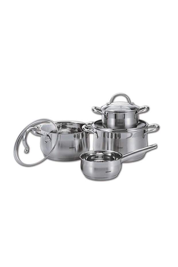 Gourmet Stainless Steel Induction Cookware Set, 7 pcs