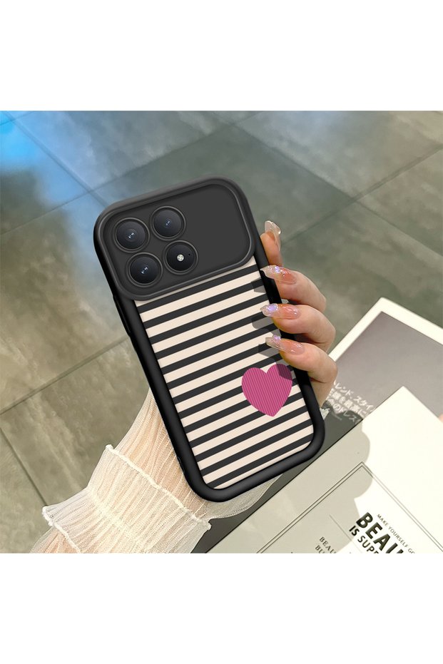 Poco F8 Pro 5g Compatible Shockproof Camera Protected Black Silicone Stylish Print Case