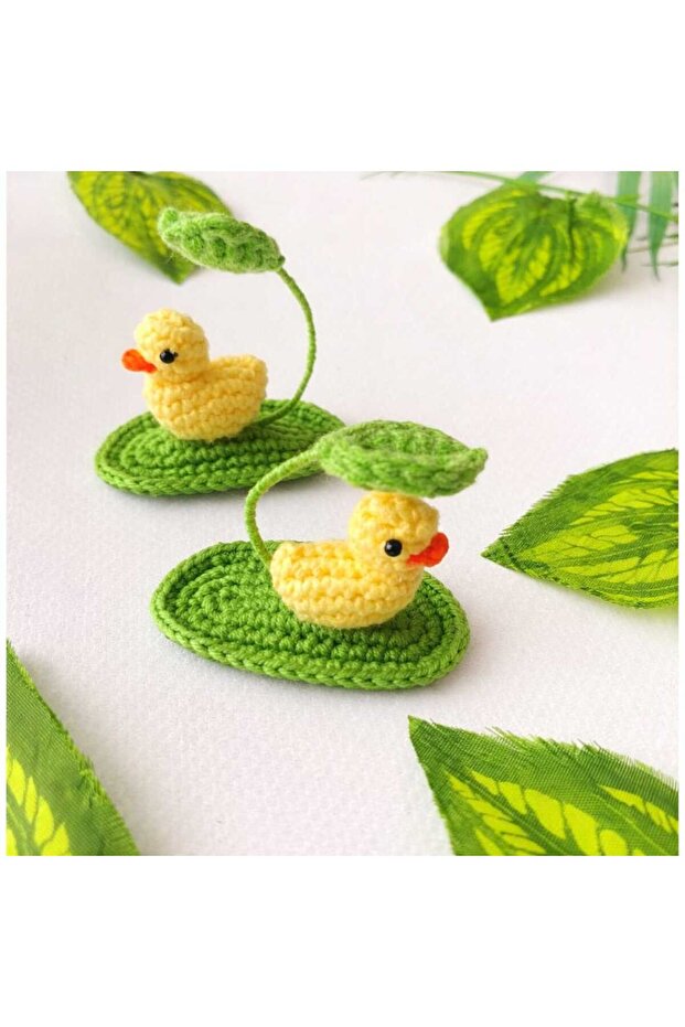 Amigurumi Smart Duck 2-Piece Snap Buckle Hair Accessory