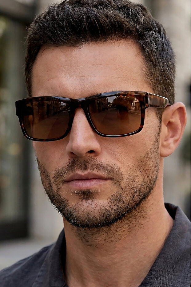 Handmade Acetate - Polarized - Uv400 Protected Brown Men's Sunglasses 56 Ekartman Dkgg6294C2