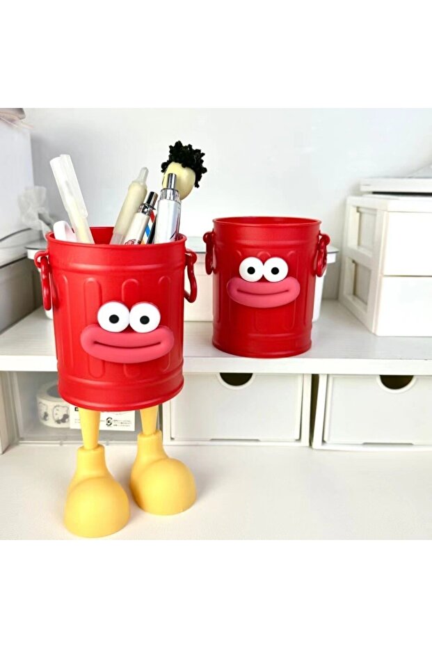 Demonte Funny Desktop Organizer & Pen Holder Diy, Kawaii Office and Room Decor, 15 cm