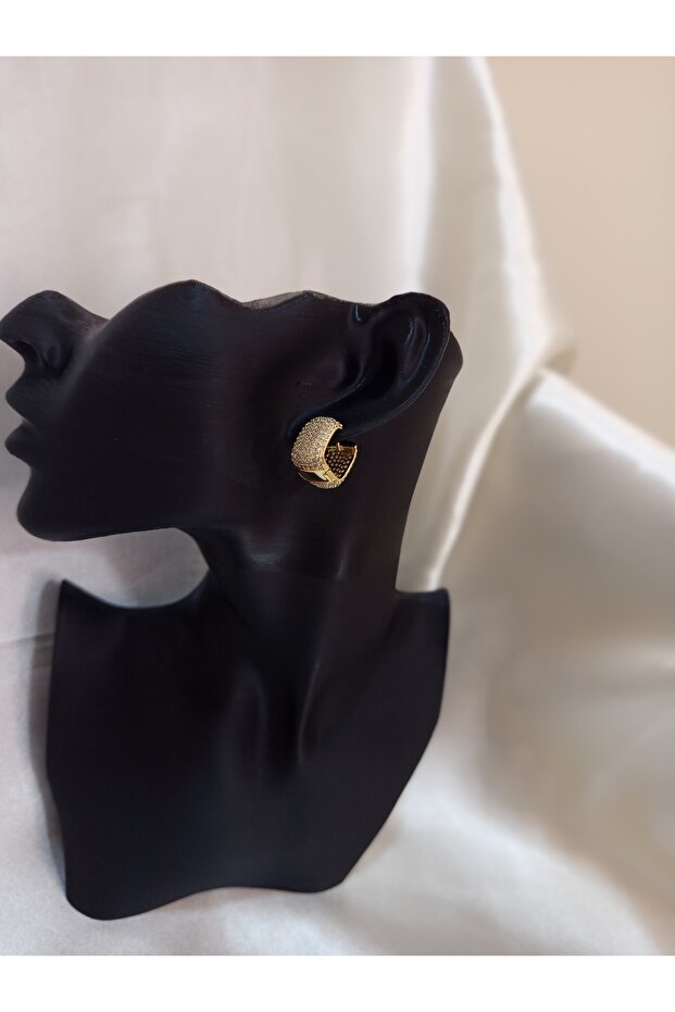 Gold Color Yellow Stone Earrings