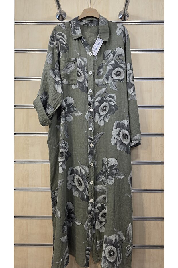 Rochie lungă din in italiană