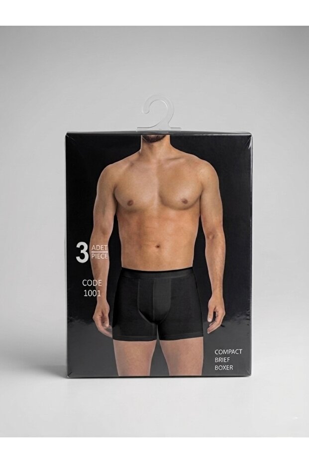 Siyah Erkek Boxer 3’lü Paket