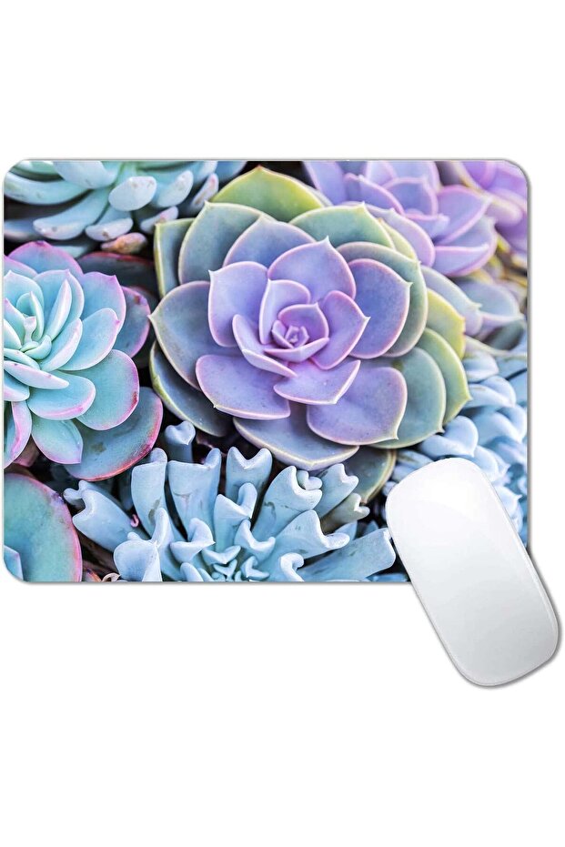 Mouse Pad with Succulent Plants Design